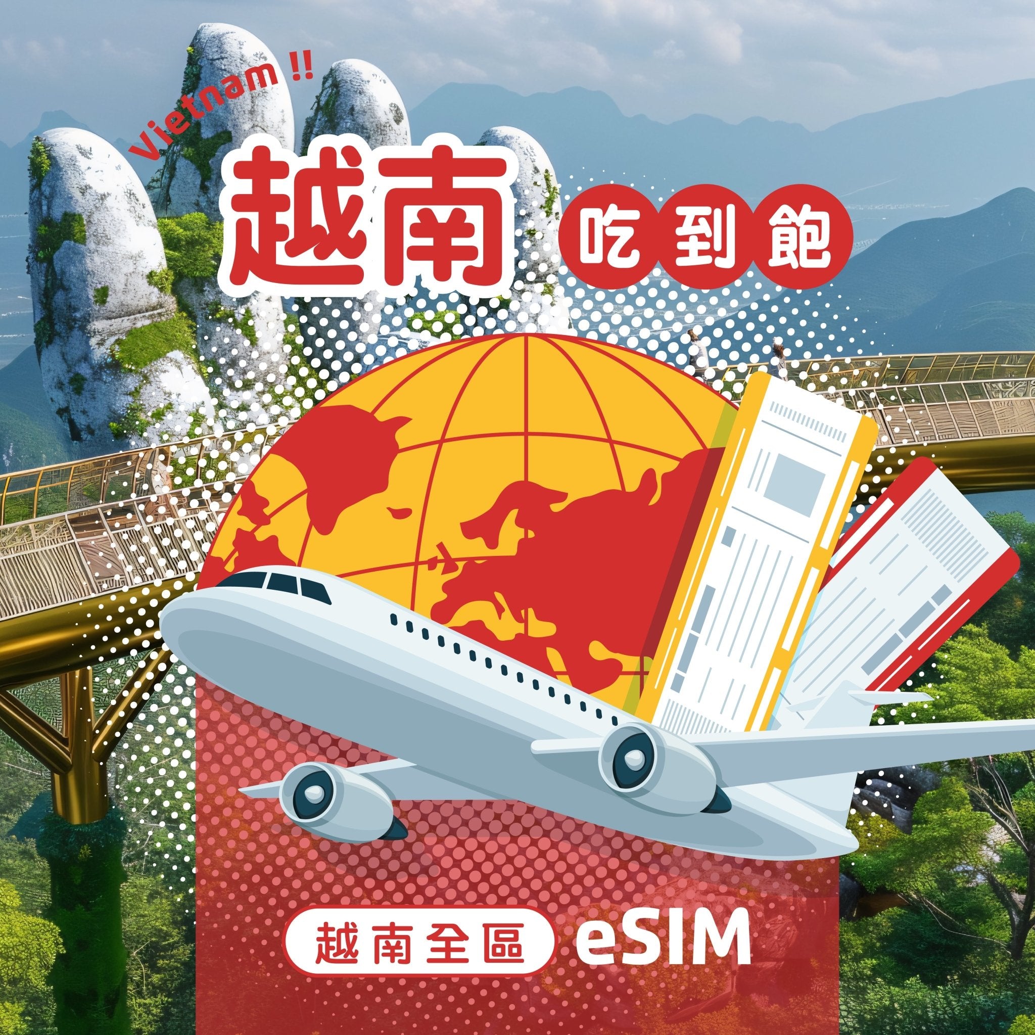 越南 eSIM 每日流量吃到飽 - AI CARD