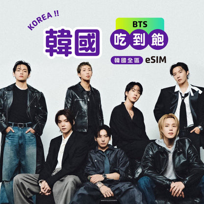 【 BTS💜A.R.M.Y｜釜山演唱會 】韓國 eSIM 吃到飽 - AI CARD